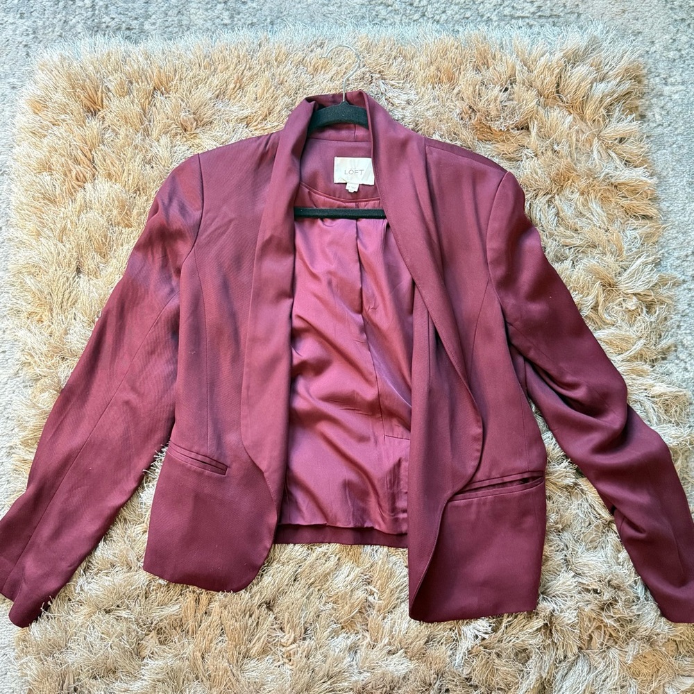 LOFT Rich Burgundy Women's Blazer